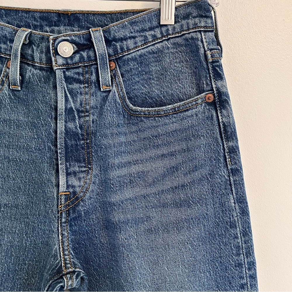 Levi’s 501 Premium Denim High Rise Button Fly 95% Cotton Size 27 - Picture 9 of 17